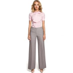 Szare Spodnie Eleganckie Szerokie w Kant. Spodnie damskie Molly.pl. Za 125,90 zł.