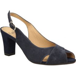 Sandały caprice 9-29609-24. Niebieskie sandały damskie Caprice, bez wzorów, ze skóry, bez obcasa, bez zapięcia. Za 289,99 zł.