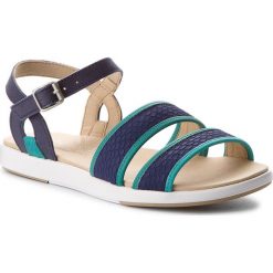 Sandały EMU AUSTRALIA - Coris W11685 Ocean Blue. Niebieskie klapki damskie EMU Australia, bez wzorów, ze skóry, bez obcasa. W wyprzedaży za 249,00 zł.