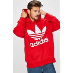 Adidas Originals - Bluza. Czerwone bejsbolówki męskie adidas Originals, l, z nadrukiem, z bawełny, z kapturem. W wyprzedaży za 299,90 zł.