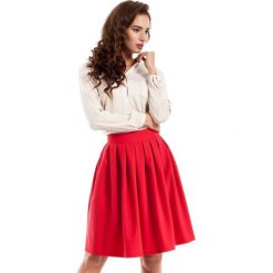Czerwona Spódnica Midi z Plisowaniami. Czerwone spódnice damskie wieczorowe marki Molly.pl, s, z wiskozy, długie, midi. Za 95,90 zł.
