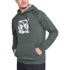 Under Armour Rival Bluza Szary. Szare bluzy męskie Under Armour, m, z nadrukiem, z bawełny, bez kołnierzyka, bez rękawów, bez kaptura. Za 257,95 zł.