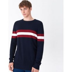 Sweter z paskami - Granatowy. Niebieskie swetry męskie House, s, w paski, bez kołnierzyka, bez kaptura. Za 89,99 zł.