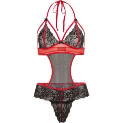 Body i gorsety: Body ze stringami bonprix czarno-czerwony