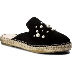 Espadryle EVA MINGE - Camas 3O 18MJ1372400ES 201. Czarne espadryle damskie z aplikacjami, ze skóry. W wyprzedaży za 169,00 zł.