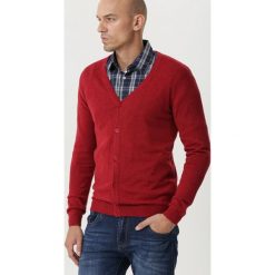 Bordowy Kardigan Ashwell. Czerwone kardigany męskie Born2be, xl, bez wzorów, długie. Za 99,99 zł.