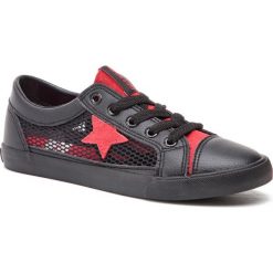Tenisówki BIG STAR - DD274690 Black. Czarne półbuty damskie BIG STAR, bez wzorów, z gumy, bez zapięcia. W wyprzedaży za 99,00 zł.