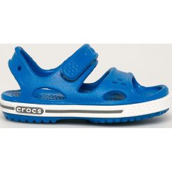 Crocs - Sandały dziecięce Crockband II Sandal PS. Niebieskie sandały chłopięce Crocs, z gumy, bez zapięcia. Za 129,90 zł.
