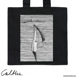Prążki - torba premium. Szare shopper bag damskie Pakamera, w prążki, z materiału. Za 79,00 zł.