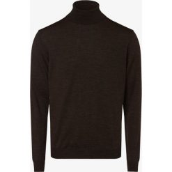 Andrew James New York - Sweter męski, brązowy. Pomarańczowe swetry męskie Andrew James New York, m, bez wzorów, z wełny, biznesowe, bez kołnierzyka, bez kaptura. Za 349,95 zł.