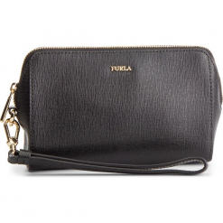 Kosmetyczka FURLA - Electra 978395 E ES95 B30 Onyx. Czarne kosmetyczki męskie Furla, bez wzorów, ze skóry. Za 435,00 zł.