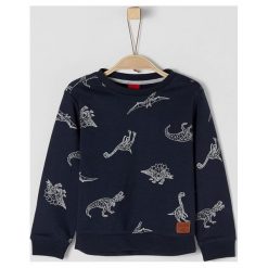 S.Oliver Bluza Chłopięca 128 - 134 Niebieska. Niebieskie bluzy chłopięce marki S.Oliver, z nadrukiem. Za 69,00 zł.
