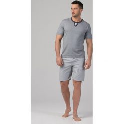Piżamy męskie: Męska piżama RÖSSLI Stripes Grey