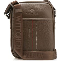 Torba 85-4U-102-5. Brązowe torby męskie skórzane Wittchen, w paski, eleganckie. Za 229,90 zł.