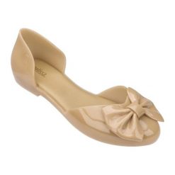 Baleriny w kolorze beżowym. Brązowe baleriny damskie Melissa, Pepe Jeans, bez wzorów, bez obcasa. W wyprzedaży za 119,95 zł.