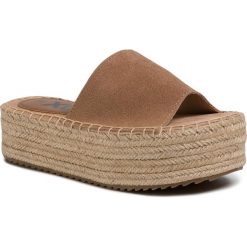 Espadryle XTI - 49133 Camel. Pomarańczowe espadryle damskie Xti, bez wzorów, ze skóry, bez obcasa. W wyprzedaży za 139,00 zł.