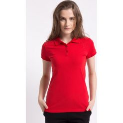 Koszulka polo damska TSD051AZ - CZERWONY. Czerwone koszulki damskie polo 4f, na zimę, bez wzorów, z bawełny, bez rękawów. Za 59,99 zł.