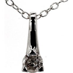 Srebrny naszyjnik z zawieszką z syntetycznego diamentu - dł. 40 cm. Szare naszyjniki damskie Just Diamonds, z diamentem, srebrne. W wyprzedaży za 816,95 zł.