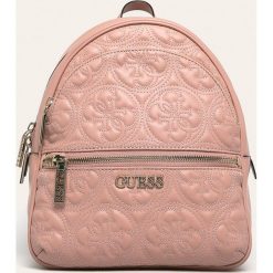 Guess Jeans - Plecak. Czarne plecaki damskie Guess Jeans, z aplikacjami, z bawełny. Za 649,90 zł.