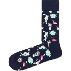 Happy Socks Park Skarpetki Niebieski. Niebieskie skarpetki męskie Happy Socks, bez wzorów, z elastanu. Za 47,95 zł.