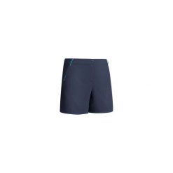Spodenki turystyczne - MH100 - damskie. Niebieskie szorty damskie QUECHUA, bez wzorów, z elastanu. Za 39,99 zł.