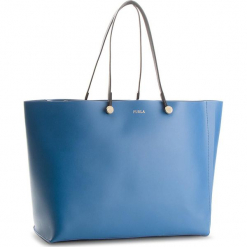 Torebka FURLA - Eden 961956 B BMN8 H77 Genziana e/Toni Camelia. Niebieskie torby damskie na zakupy Furla, bez wzorów, ze skóry, klasyczne, duże, bez dodatków. W wyprzedaży za 809,00 zł.