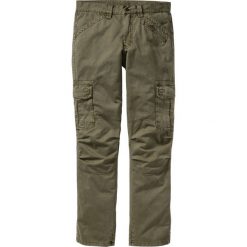 Spodnie bojówki Loose Fit Straight bonprix zielony khaki. Zielone bojówki męskie marki bonprix. Za 149,99 zł.