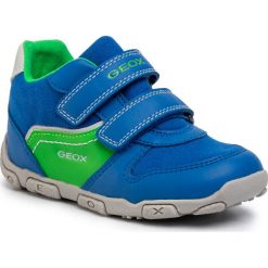 Sneakersy GEOX - B Balu' B.A B0236A 01050 C4165 Royal/Green. Niebieskie trampki chłopięce Geox, bez wzorów, ze skóry ekologicznej, na rzepy. W wyprzedaży za 149,00 zł.