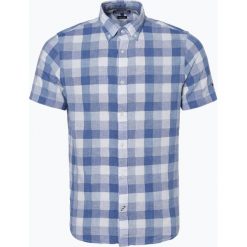 Tommy Hilfiger - Męska koszula z dodatkiem lnu, niebieski. Niebieskie koszule męskie TOMMY HILFIGER, s, w kratkę, z bawełny, bez kołnierzyka, bez rękawów. Za 249,95 zł.