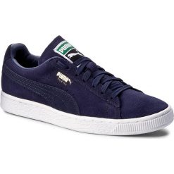 Sneakersy PUMA - Suede Classic+ 356568 52 Peacoat/Peacoat/White. Niebieskie półbuty damskie Puma, na co dzień, bez wzorów, ze skóry, klasyczne, bez zapięcia. W wyprzedaży za 219,00 zł.