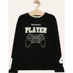 Blukids - Longsleeve dziecięcy 140-170 cm. Czarne t-shirty chłopięce Blukids, z nadrukiem, z bawełny, z długim rękawem. Za 59,90 zł.