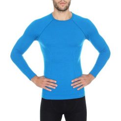 Brubeck Koszulka męska z długim rękawem Active Wool niebieska r. XL (LS12820). T-shirty męskie marki Brubeck, m, z długim rękawem. Za 133,99 zł.