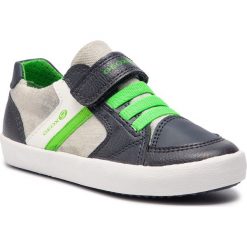 Sneakersy GEOX - J Gisli B. B J925CB 0ME10 C0832 S Navy/Lt Grey. Niebieskie trampki chłopięce marki Geox, bez wzorów, ze skóry ekologicznej, na rzepy. Za 199,00 zł.
