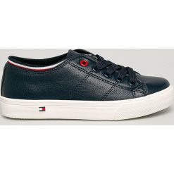 Tommy Hilfiger - Buty dziecięce. Białe trampki chłopięce TOMMY HILFIGER, bez wzorów, z gumy, sportowe, na sznurówki. Za 279,90 zł.