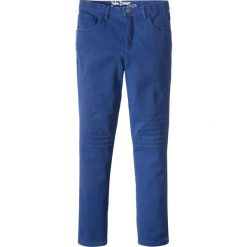 Spodnie chłopięce: Spodnie Slim Fit ze zdobieniami w stylu biker bonprix kobaltowy