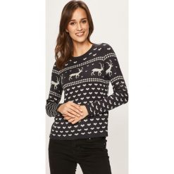 Only - Sweter. Niebieskie swetry damskie ONLY, s, bez wzorów, z dzianiny, bez rękawów, bez kaptura. W wyprzedaży za 49,90 zł.