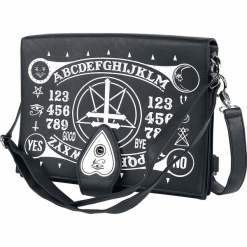 Poizen Industries Occult Bag Torba kurierska czarny. Czarne torebki klasyczne damskie marki Poizen Industries, w paski. Za 144,90 zł.