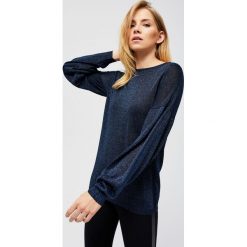 Cienki sweter z bufiastymi rękawami. Swetry damskie Moodo, s, bez wzorów, bez rękawów, bez kaptura. Za 29,99 zł.