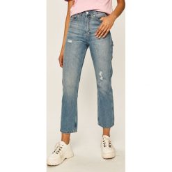 Calvin Klein Jeans - Jeansy CKJ 030. Czarne jeansy damskie Calvin Klein Jeans, z podwyższonym stanem. Za 549,90 zł.