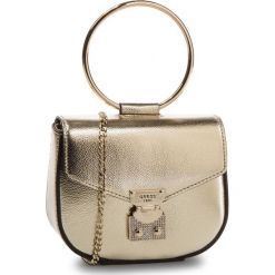 Torebka GUESS - Lynda Mini HWVG7 185730 GOL. Żółte torebki klasyczne damskie Guess, z aplikacjami, ze skóry ekologicznej. Za 449,00 zł.