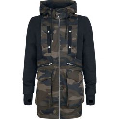 Poizen Industries Knockout Parka Płaszcz kamuflaż. Czarne płaszcze męskie marki Poizen Industries, l, z materiału. Za 284,90 zł.