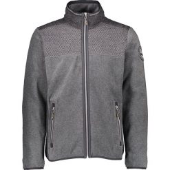 Kurtka polarowa w kolorze szarym. Szare bluzy męskie m, w kolorowe wzory, z materiału. W wyprzedaży za 219,95 zł.