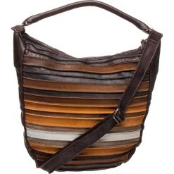 Skórzana torebka w kolorze brązowo-szarym - 35 x 27 x 10 cm. Szare torebki klasyczne damskie FREDsBRUDER, w paski, ze skóry, na ramię, bez dodatków. W wyprzedaży za 386,95 zł.