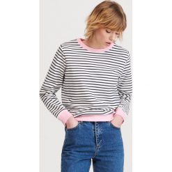 Bawełniana bluza - Granatowy. Niebieskie bluzy damskie Reserved, s, bez wzorów, z bawełny, bez rękawów, bez kaptura. W wyprzedaży za 49,99 zł.