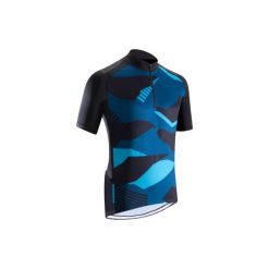 Koszulka na rower MTB ST 500 męska. Niebieskie odzież rowerowa męska marki ROCKRIDER, m, z elastanu, rowerowe. Za 79,99 zł.