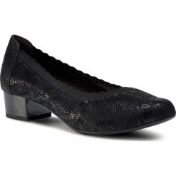 Półbuty CAPRICE - 9-22300-25 Black Snake 030. Czarne półbuty damskie Caprice, bez wzorów, z zamszu, bez obcasa, na obcasie, bez zapięcia. Za 269,00 zł.