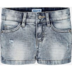 Mayoral - Szorty dziecięce 104-134 cm. Niebieskie spodenki dziewczęce Mayoral, z aplikacjami, z elastanu, casualowe. W wyprzedaży za 59,90 zł.