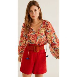 Mango - Bluzka Teresa. Czerwone bluzki damskie Mango, s, bez wzorów, z poliesteru, bez kołnierzyka, bez rękawów. Za 159,90 zł.