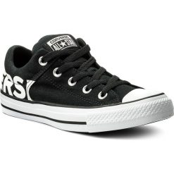 Trampki CONVERSE - Ctas High Street OX 160108C Black/Black/White. Czarne półbuty damskie marki Converse, bez wzorów, z gumy, street, bez obcasa, bez zapięcia. W wyprzedaży za 199,00 zł.