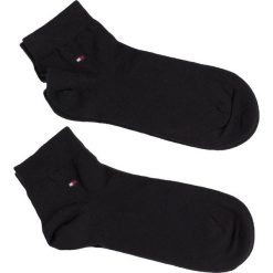 Tommy Hilfiger - Skarpety męskie Quarter(2-pak). Czarne skarpetki męskie TOMMY HILFIGER, z bawełny. W wyprzedaży za 39,90 zł.